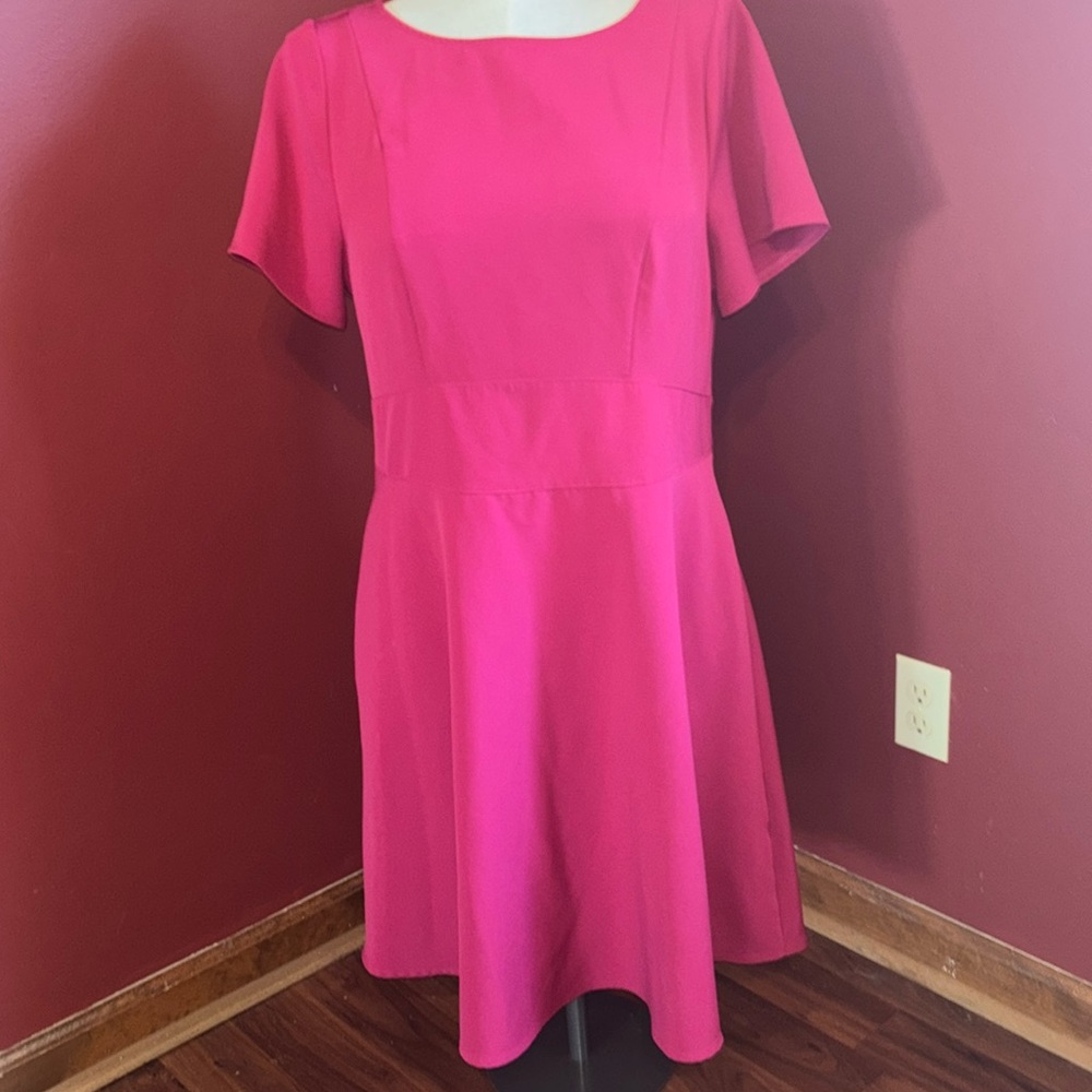Raspberry midi dress